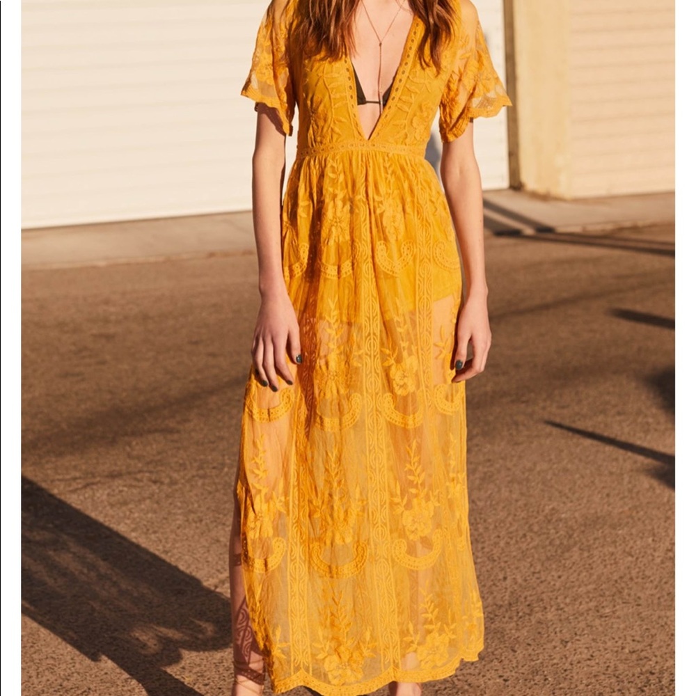 Yellow social lite dress